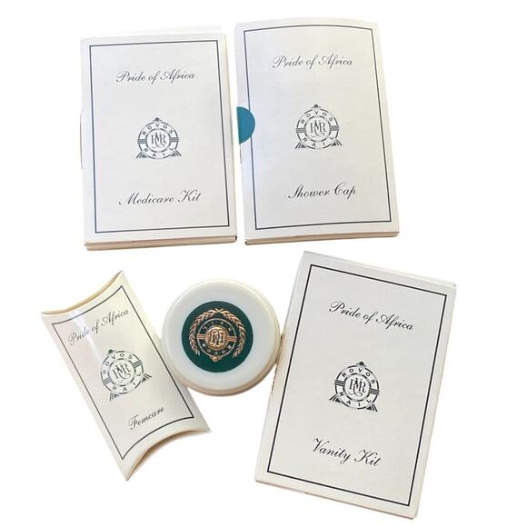 ROVOS RAIL Toiletries Lot PRIDE OF AFRICA Medicare Vanity Femcare Shower Cap - Picture 7 of 7